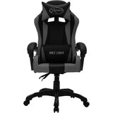  Racing stol z RGB LED lučkami sivo in črno umetno usnje, (20669316) | Shoptok.si