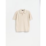 Reserved Polo džemper od strukturirane tkanine - bež | shoptok.hr