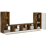  Set TV komoda 4 pcs Dimljeni hrast Konstruirano drvo | shoptok.hr