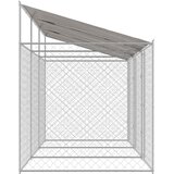  Kavez za psa s krovom Srebrno 600 x 200 x 256 cm Čelik i PE | Eponuda.ba
