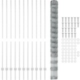 vidaXL Ograjni stebri 22 kosov U-kanal 160 cm Pocinkano jeklo | Shoptok.si