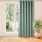  Curtain MILANA color mint style classic golden gold metal eyelets chenille 140x245 HOMEDE | shoptok.hr