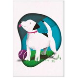  Slika - Dog and Ball (1 Part) Vertical 20x30 Na talijanskom platnu | shoptok.hr