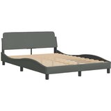 vidaXL Posteljni okvir brez vzmetnice temno siv 140x190 cm blago | Shoptok.si