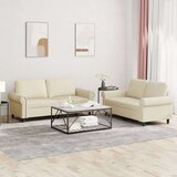  2-dijelni set sofa s jastucima krem od umjetne kože Cijene