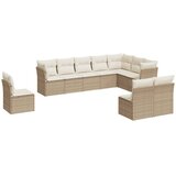  The Living Store Vrtna sedežna garnitura 10-delna z blazinami bež poli ratan - Vrtna Sedežna Garniture, (21449589) | Shoptok.si