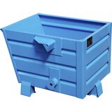 eurokraft pro Naložni prekucni zaboj za ostružke BSL, prostornina 0,3 m³, svetlo modre barve | Shoptok.si