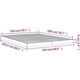  Posteljni okvir bel 150x200 cm trdna borovina, (20723558) | Shoptok.si