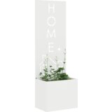 vidaXL Vrtni Sadič s Dekorativnom Pločom Bijelo 50 x 140 cm | shoptok.hr