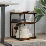  Stojalo za tiskalnik 3-nadstropno dimljen hrast 43x48x64 cm les, (22137163) | Shoptok.si