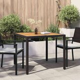  Stol za vrt Crna 90 x 90 x 75 cm poliratan - Crna i prirodna 90 x 90 x 75 cm | shoptok.hr
