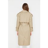 Trendyol Trench coat sa zatvaračem u bež boji Dugačka vodootporna funkcija krem | ružičasta | ePonuda.com