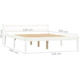  Posteljni okvir bel iz trdne borovine 120x200 cm, (20606468) | Shoptok.si
