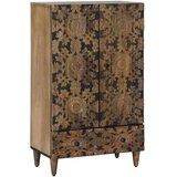  Visoka omara z vrati Rjava 60 x 33,5 x 100 cm Masiven les manga, (5000246535) | Shoptok.si