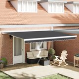 vidaXL Ročna retraktibilna tenda Antracit 450x300 cm Cene
