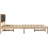  Krevetna konstrukcija s uzglavljem Tamno siva 120 x 190 cm | shoptok.hr
