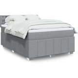  Krevet s oprugama i madracem svjetlosivi 140x190 cm od tkanine | shoptok.hr
