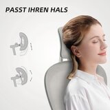  Ergonomska uredska stolica s mrežastim naslonom podesiva visina sklopivi nasloni za ruke 5 kotačića funkcija ljuljanja siva | shoptok.hr