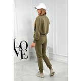 Kesi Set of 3in1 sweatshirt with press studs + top + khaki pants | shoptok.hr