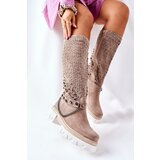 Kesi Women's Boots Lewski Cappuccino Suede 2866 | shoptok.hr
