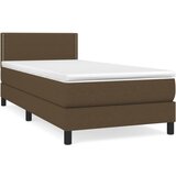 Maison Chic Box spring postelja - Vzmetna postelja z vzmetnico temno rjava 90x200 cm blago SL19407, (21893880) Cene