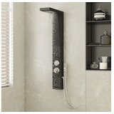  Panel za tuširanje aluminijski crni | shoptok.hr