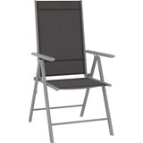  3-dijelni bistro set od aluminija i tekstilena srebrni | shoptok.hr