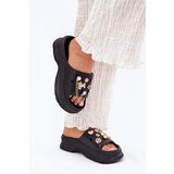 Boto Foam Women's Slippers With Golden Accessories Black Hortiana | shoptok.hr