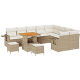  Set vrtnih sofa s jastučićima Bež Poliratan Akacija 3-dijelni set vrtne blagovaonice s jastučićima Bež Poliratan Akacija | shoptok.hr