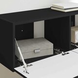 TV zidni ormar 2 kom. Crna Konstruirano drvo | shoptok.hr