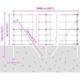 vidaXL Field Fence 0.8x100 m Pocinkano jeklo | Shoptok.si