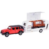  Terenski auto + prikolica za kampiranje - crvena | shoptok.hr