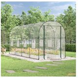  Staklenik prozirni 160x400x190 cm PVC i čelik obložen prahom | shoptok.hr