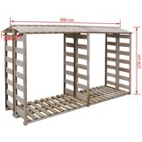 vidaXL Spremište za drva 300 x 90 x 176 cm od impregnirane borovine | shoptok.hr