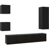  5-dijelni set TV ormarića crni od iverice | shoptok.hr