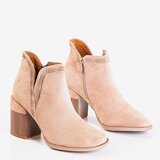 Resti Light brown boots with square heel Lemere - Shoes | Shoptok.si