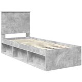  Okvir za krevet s uzglavljem Betonska siva 75 x 190 cm | shoptok.hr