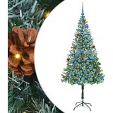 vidaXL Umestno božično drevo med 300 LED Zelena 180 cm PVC in Jeklo | Shoptok.si