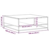 vidaXL Stol za kavu Sivi Sonoma Konstruirano drvo i metal | shoptok.hr