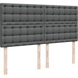 vidaXL Otomanski krevet s madracem tamnosivi 160x200cm od tkanine | shoptok.hr