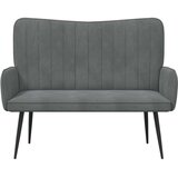  Kauč za dvoje Tamno siva 115 x 61 x 87 cm Baršun | shoptok.hr