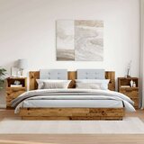 vidaXL Nočne omarice 2 kosa starinski les 40x36x65 cm inženirski les | Shoptok.si