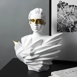 Aberto Design dekorativna figura CY0322, 31x25x11 cm, belo-zlatna boja | ePonuda.com