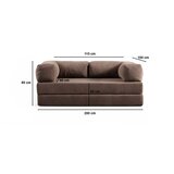 Atelier Del Sofa sofa za 2 sedišta via con brown | ePonuda.com