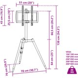 TV tronožac za zaslon od 37-65 inča max. VESA 400x400 mm 40 kg | shoptok.hr
