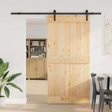  Klizna vrata s priborom za montažu 100x210 cm masivna borovina | shoptok.hr