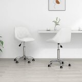 Furnova Vrtljivi jedilni stoli 2 kosa belo umetno usnje, (21932068) | Shoptok.si