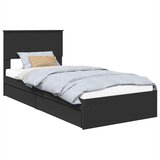  Krevet s od storage Crna 90 x 190 cm Konstruirano drvo | shoptok.hr