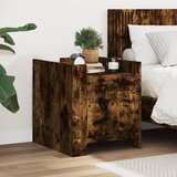  Noćni ormarić dimljena boja hrasta 45x50x50cm konstruirano drvo | shoptok.hr