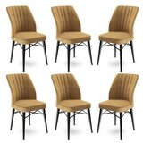 Hanah home Set od 6 trpezarijskih stolica Flex Cappuccino - crne boje | Eponuda.ba